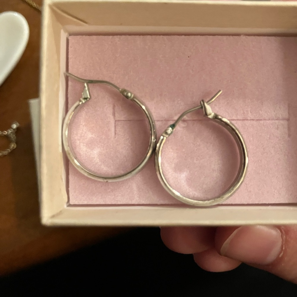 Sterling silver hoops